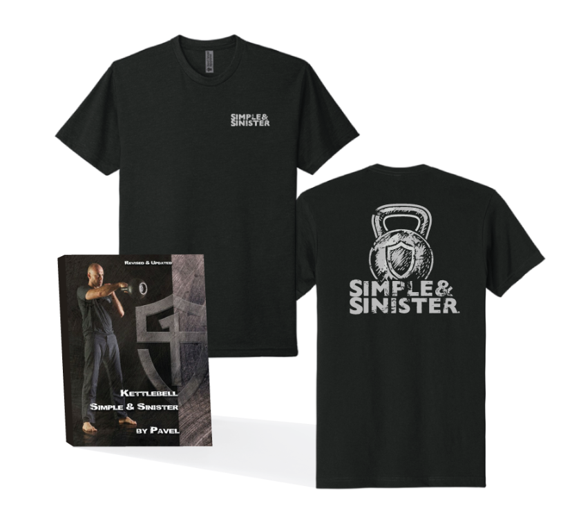 Kettlebell Simple & Sinister Book + T-Shirt