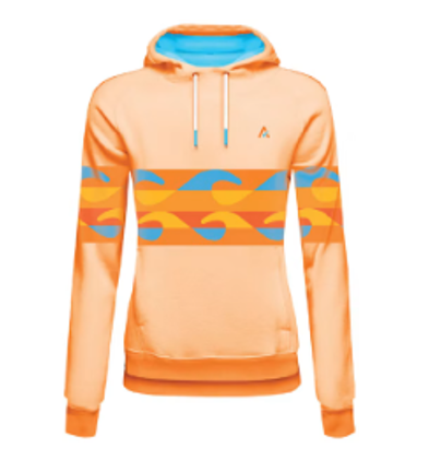 Women's Wave high Neck Hoodie