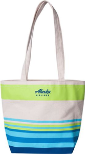 Alaska Airlines Striped Tote