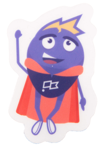 Cape Super Hero Sticker