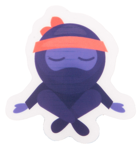 Meditating Ninja Sticker