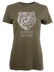 Women's Geometric Bear Tee