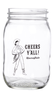 Cheers Y'all Mason Jars