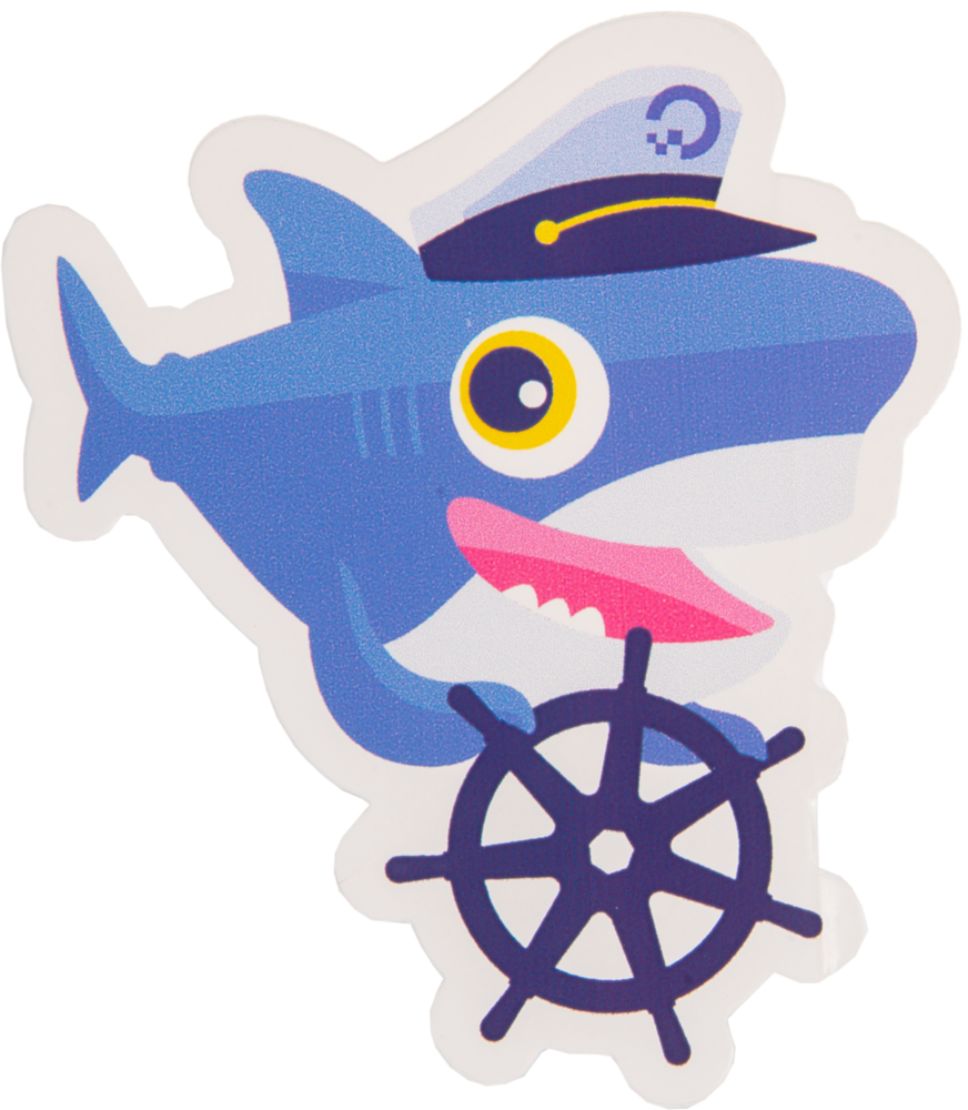 Sammy at the Helm Stickers