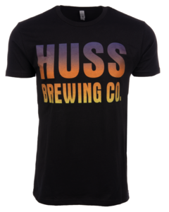 Unisex Huss Gradient Orange/Purple Logo T-shirt