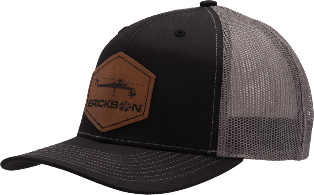 Richardson Hat with Leather Patch – Black