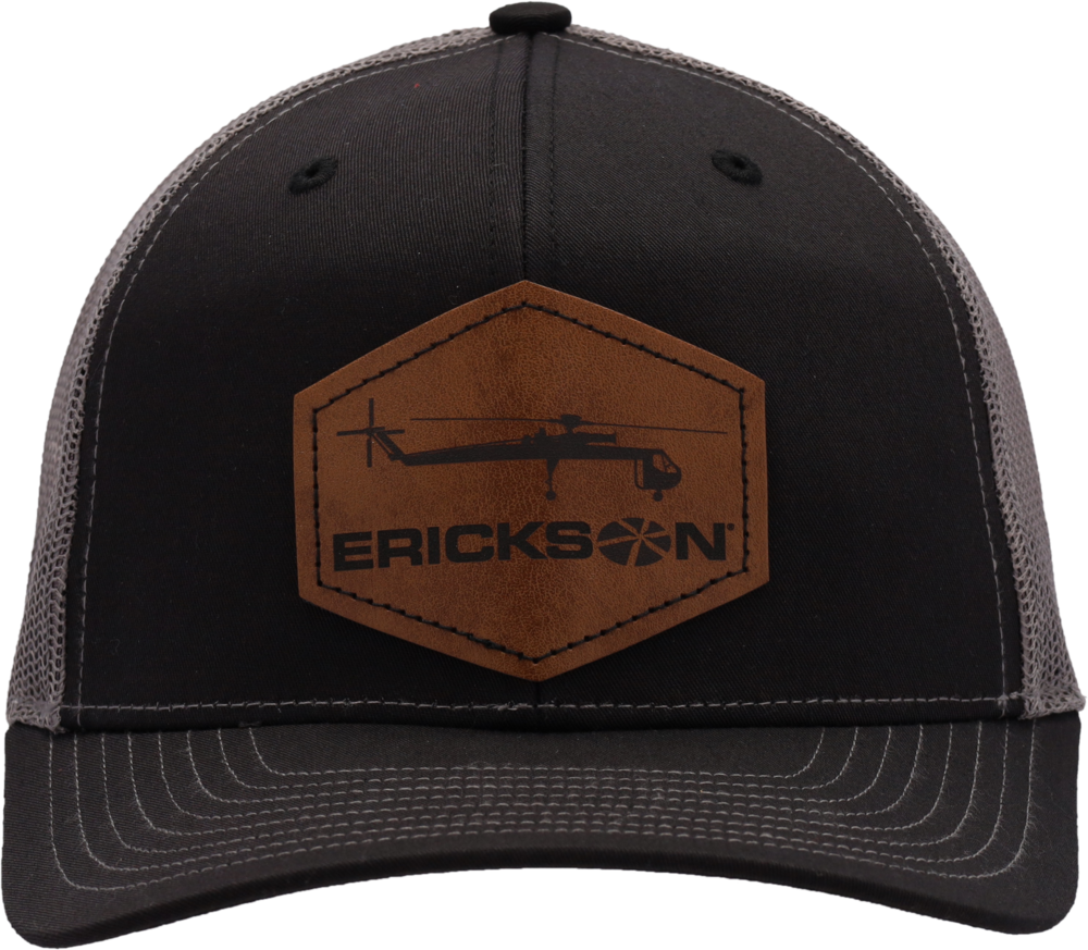 Richardson Hat with Leather Patch – Black