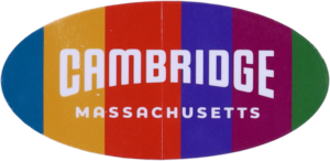 Cambridge, Massachusetts Rainbow Sticker