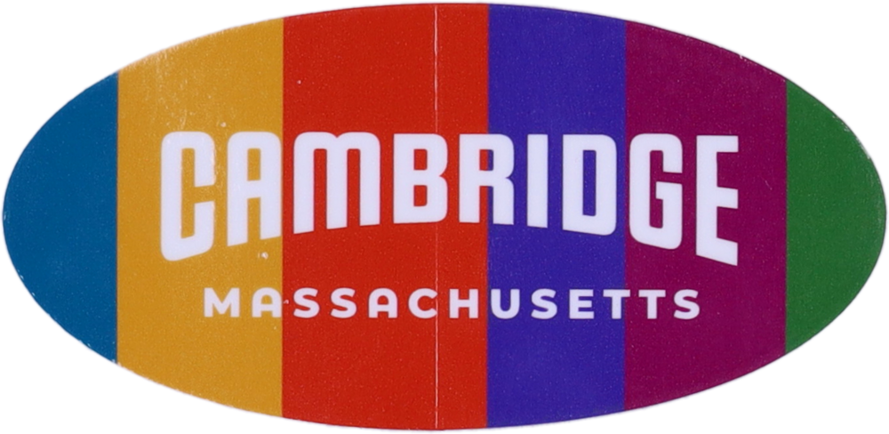 Cambridge, Massachusetts Rainbow Sticker