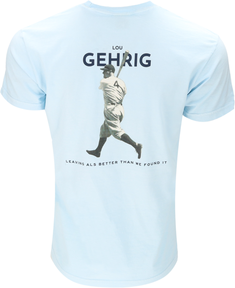 Lou Gehrig  Pocket T-Shirt (Light Blue)