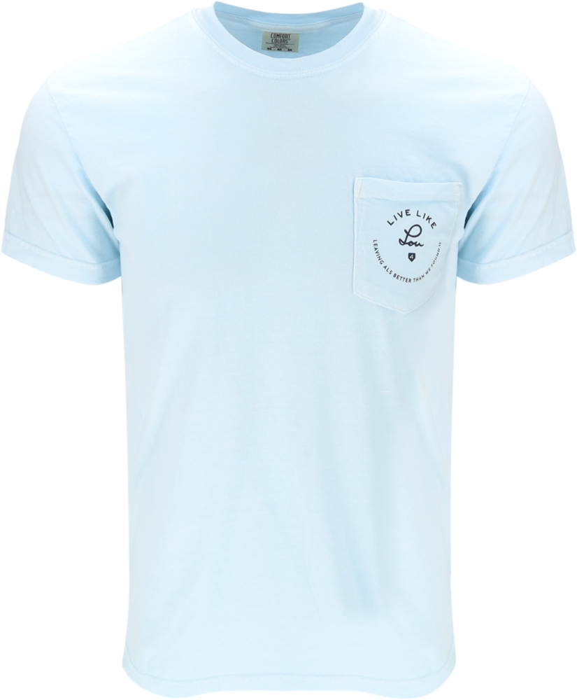 Lou Gehrig  Pocket T-Shirt (Light Blue)