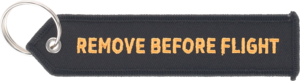 Remove Before Flight Keychain - Black