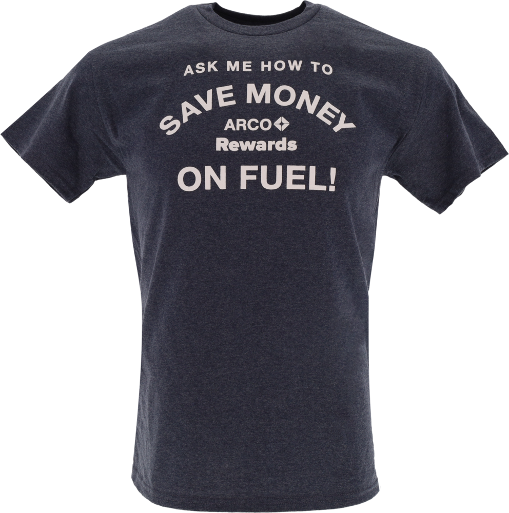Gildan Save Money on Fuel T-Shirt - ARCO Rewards - Heather Navy