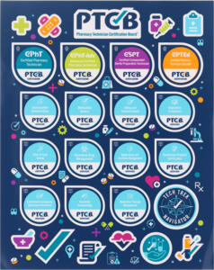 PTCB Credential Sticker Sheet - (8" x 10")